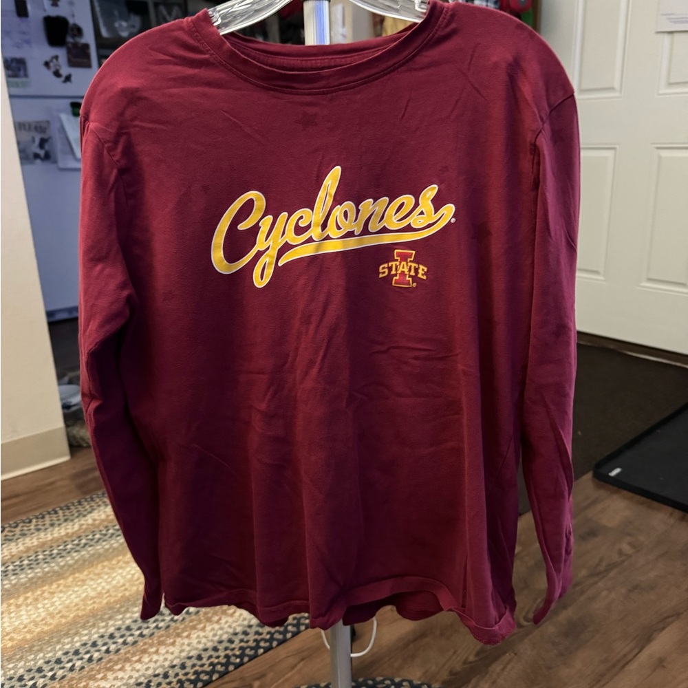 Champion Women's Cyclones Pajama Top and bottoms Maroon and Yellow
